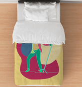 A singer with a microphone stand Comforter - Twin - Beyond T-shirts